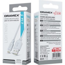 Dramex D21LKE Lightning 2.1 A Ara Kablo USB Kablo