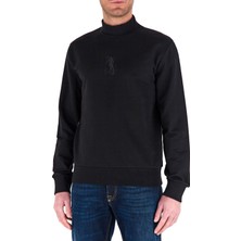 Bikkembergs Yarım Balıkçı Yaka Siyah - Gri Erkek Kazak C 6 236 01 E 2393