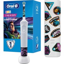 Oral-B Çocuk Şarjlı/Elektrikli Diş Fırçası Lightyear D100 + Seyahat Kabı Özel Seri