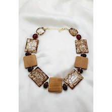 Petek Aksesuar Tasarım Kemik Ahşap Kolye