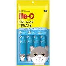 Me-O Creamy Tavuk ve Ciğerli Kedi Kreması Ödül 15GR x 4
