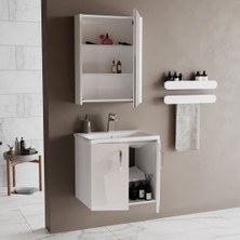 Trio Modül Asmira Banyo Dolabı 60 cm 2'li Set - Beyaz