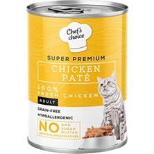 Chef's Choice Kedi Maması Konservesi, Tavuklu, Tahılsız, Pate, Yetişkin, 400 G