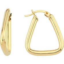 Altın Sepeti Altın Dikey Form Halka Küpe