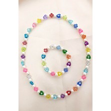 Petek Aksesuar Kız Çocuk Kolye Bileklik Set Incili