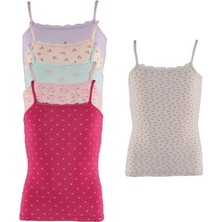 Ilke Iç Giyim Kız Çocuk Likralı Empirme Dantelli Ip Askılı Atlet 313 - 5 Adet