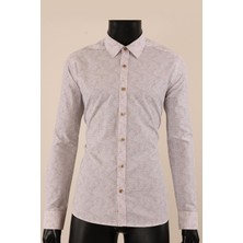 Piserro Uzun Kol Slim Fit Desenli Gömlek