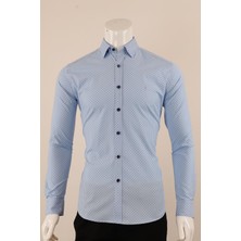 Piserro Uzun Kol Slim Fit Desenli Gömlek
