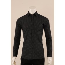 Piserro Uzun Kol Slim Fit Desenli Gömlek
