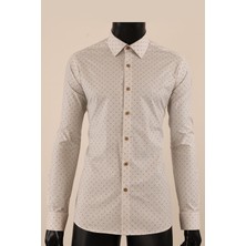 Piserro Uzun Kol Slim Fit Desenli Gömlek