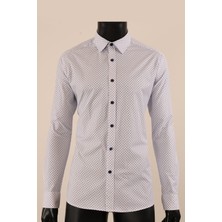 Piserro Uzun Kol Slim Fit Desenli Gömlek