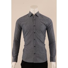 Piserro Uzun Kol Slim Fit Desenli Gömlek