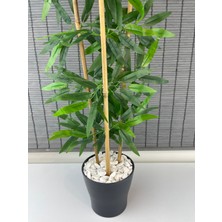Bahçem Dekoratif Yapay Yapraklı 3 Gövde Bambu Ağacı 110CM Yeni Ürün
