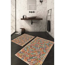 Napoli Home Dijital Baskılı Kaymaz Taban Yıkanabilir 2'li Klozet Takımı Banyo Paspası NDKZ-HT-650