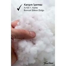 Vionel Home 1 Adet Fermuarlı Antialerjik Yastık, Boncuk Silikon, Pamuklu Kılıf, 900GR