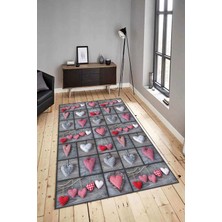Napoli Home Dijital Baskılı Yıkanabilir Kaymaz Modern Renkli Salon Halısı Mutfak Halısı Yolluk ND-HY-1071