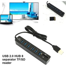 Mavi Ay Bilişim USB Hub 6 Port Microsd Tf Sd Kart Okuyucu Çoklayıcı