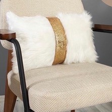 Yılmaz Home Peluş Dikdörtgen Şeritli Dekoratif Kırlent Kılıfı