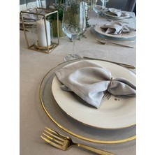 Decamor Home Soft Kumaş Dertsiz Leke Tutmaz Bej Rengi Masa Örtüsü