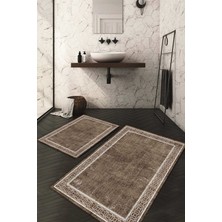 Napoli Home Dijital Baskılı Kaymaz Taban Yıkanabilir 2'li Klozet Takımı Banyo Paspası NDKZ-HT-239