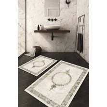 Napoli Home Dijital Baskılı Kaymaz Taban Yıkanabilir 2'li Klozet Takımı Banyo Paspası NDKZ-HT-506