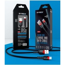 Syrox Hasır C91 Micro 2.0 A Ara Kablo USB Kablo