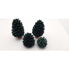 Be Beauty Yılbaşı, Yeni Yıl Noel Ağacı Süsleme Için Dekoratif Boyalı Kozalak Model 16