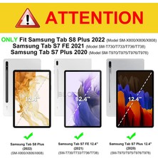 Samsung Galaxy Tab S7 Fe / S7 Plus / S8 Plus (12.4 Inç) ile Uyumlu Kalem Bölmeli Tablet Kılıfı