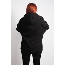 to Cosmos Unisex Oversize Hoodie Moon Themed Black
