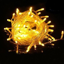 Pandoli Şeffaf Kablolu 100 Ampüllü LED Işık Sarı Renk 10 Metre