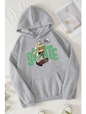 Trendypassion Unisex All Day Rabbit Baskılı Sweatshirt
