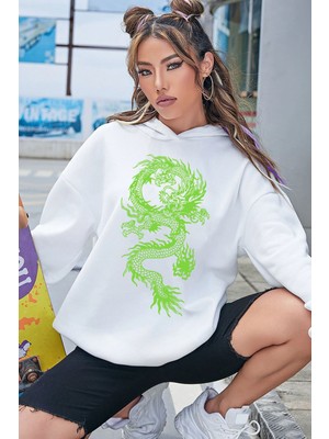 Trendypassion Unisex Chinese Dragon Graphic Baskılı Sweatshirt