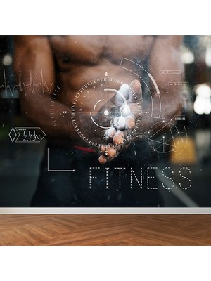 Dekoros Dekoros tek Parça Fitness Duvar Kağıdı 