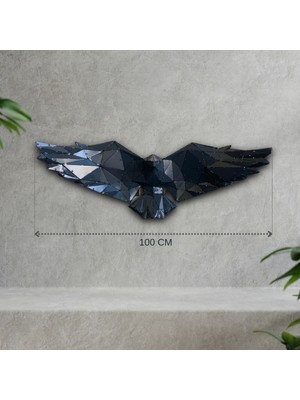 Mekwork Kartal -Metal - 3d Handmade Eagle - 100 Cm Antrasit