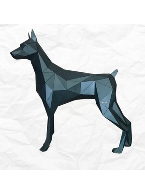 Mekwork - Köpek Heykeli - 120 Cm Metal Doberman Köpek