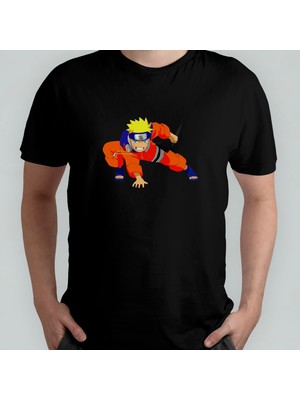 Pixxa Naruto %100 Pamuklu Bisiklet Yaka T-Shirt Model - 4