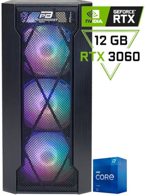 Pcbox Intel Core I7 11700 / Rtx 3060 12GB / 16 Gbddr / 500 GB 3500 - 2100 Mb/s M2 SSD / 11700V1 / Gaming Masaüstü Pc