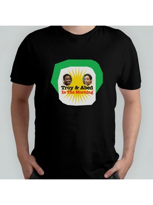 Pixxa Troy And Abed In The Morning - Community %100 Pamuklu Bisiklet Yaka T-Shirt Model - 2