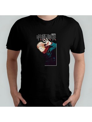 Pixxa Jujutsu Kaisen %100 Pamuklu Bisiklet Yaka T-Shirt Model - 4