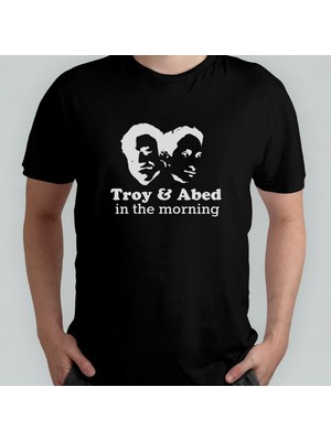 Pixxa Troy And Abed In The Morning - Community %100 Pamuklu Bisiklet Yaka T-Shirt Model - 6