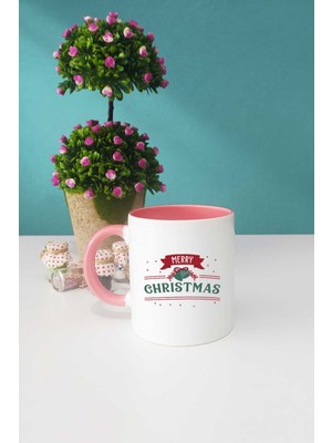 Hedizu Merry Christmas Yılbaşı Hediyesi Kupa Bardak Pembe