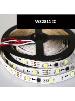 Hazar Led Beyaz Pixel Şerit LED 2811 12 Volt IP20 5m