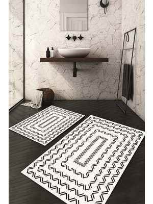 Napoli Home Dijital Baskılı Kaymaz Taban Yıkanabilir 2'li Klozet Takımı Banyo Paspası NDKZ-HY-1038