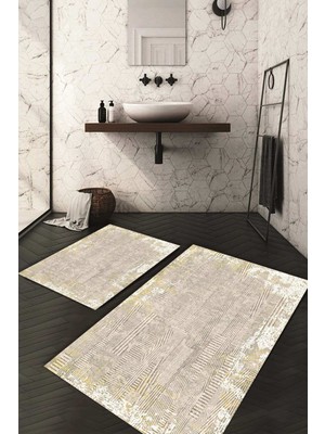 Napoli Home Dijital Baskılı Kaymaz Taban Yıkanabilir 2'li Klozet Takımı Banyo Paspası NDKZ-HT-112