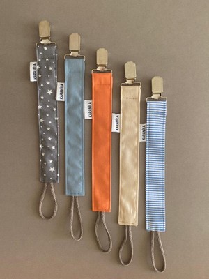 Karamila 5’li Set Emzik Askısı - Bebek Emzik Zinciri - Bebek Askısı.