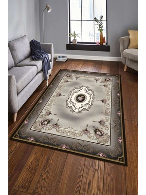 Napoli Home Dijital Baskılı Kaymaz Taban Yıkanabilir Klasik Şık Salon Halısı Mutfak Halısı Yolluk Nd-Hk-76