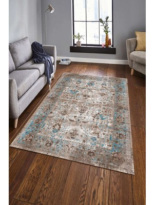 Napoli Home Dijital Baskılı Kaymaz Taban Yıkanabilir Klasik Şık Salon Halısı Mutfak Halısı Yolluk ND-HK-101