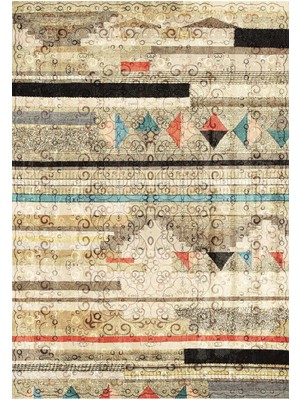 Napoli Home Dijital Baskılı Yıkanabilir Kaymaz Modern Renkli Salon Halısı Mutfak Halısı Yolluk ND-HY-1205