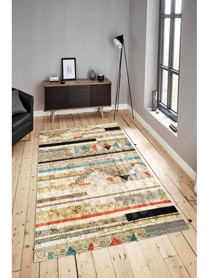 Napoli Home Dijital Baskılı Yıkanabilir Kaymaz Modern Renkli Salon Halısı Mutfak Halısı Yolluk ND-HY-1205