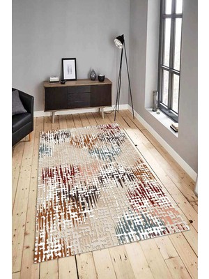 Napoli Home Dijital Baskılı Yıkanabilir Kaymaz Modern Renkli Salon Halısı Mutfak Halısı Yolluk ND-HY-1372